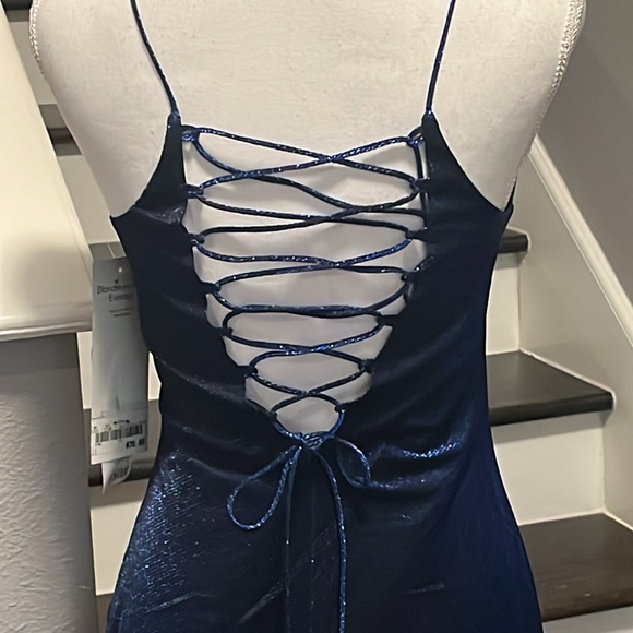 Blondie and Me Evening Royal Blue ￼ 
iridescent Gown. Spaghetti straps 11-12 - Picture 5 of 16